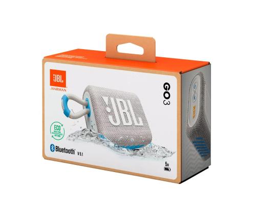 Kaasaskantav kõlar JBL Go3, IPX7, eco valge