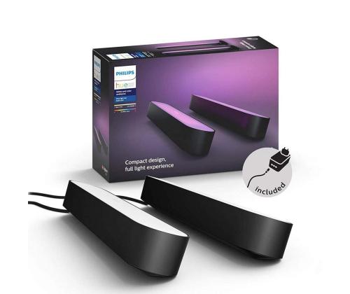 Philips Hue Play, White and Color Ambiance, 2 tk, must - Nutivalgusti komplekt