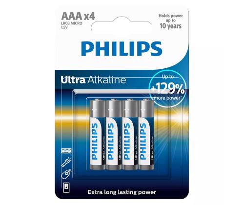 Philips Ultra Alkaline, AAA, 4 tk - Patarei