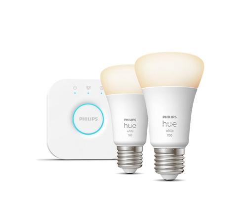 Philips Hue Starter Kit, Bridge, 2x E27, valge - Nutivalgusti stardikomplekt