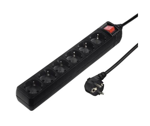 Hama Power Strip, 6-pesa, 5 m, must - Pikendusjuhe