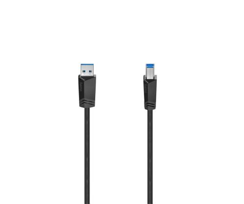 Hama USB-A / USB-B Cable, 5 Gbit/s, must - Kaabel