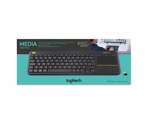 Logitech K400 Plus, SWE, hall - Juhtmevaba klaviatuur hiire võimalusega