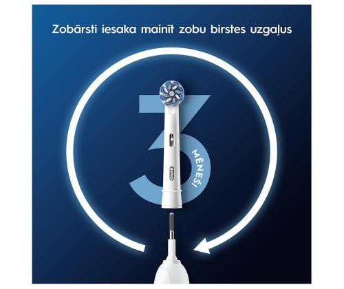 Braun Oral-B Sensitive Clean PRO, 4 tk, valge - Lisaharjad