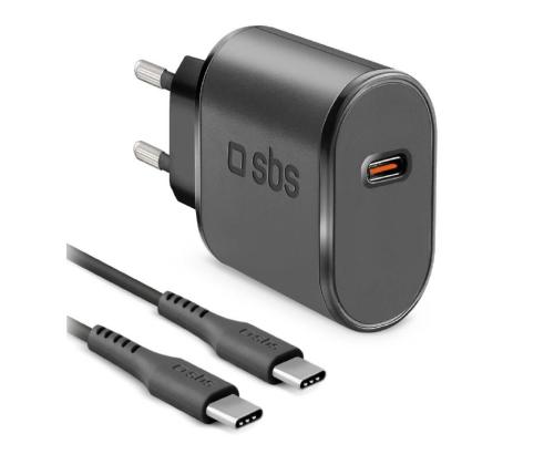 SBS Wall Charger Kit, USB-C, 15 W, must - Vooluadapter