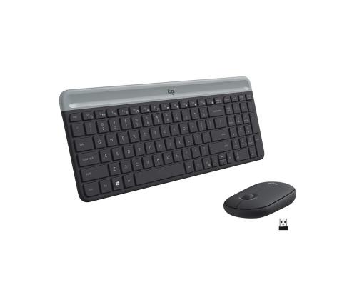Logitech Slim Combo MK470, SWE, hall - Juhtmevaba klaviatuur + hiir