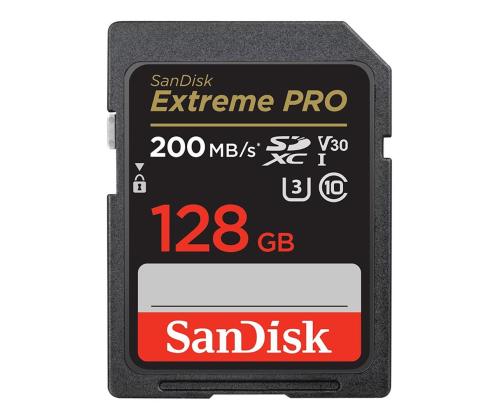 SanDisk Extreme Pro, UHS-I, SDXC, 128 GB, must - Mälukaart
