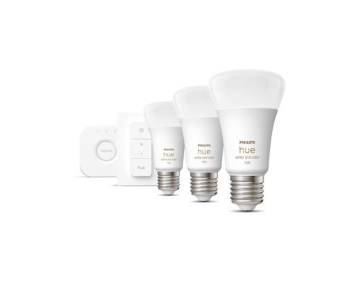 PHILIPS HueWhite and Color Starter Kit, A60, E27, valge - Nutivalgusti komplekt