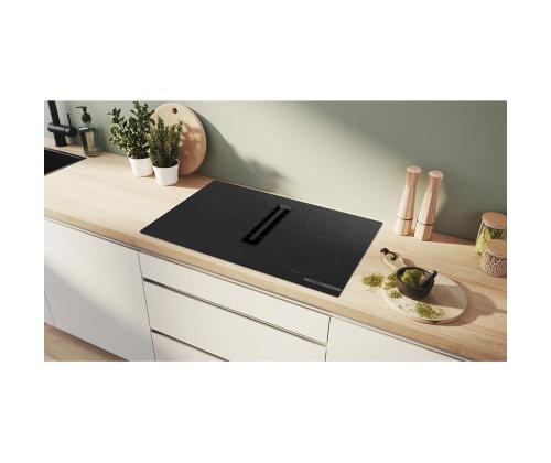 Bosch, Seeria 4, laius 80 cm, raamita, must - Integreeritav induktsioonpliidiplaat õhupuhastiga