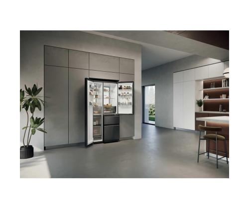 Haier S+ 4D 7, No Frost, 601 L, kõrgus 190 cm, must - SBS-külmik