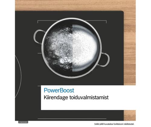 Bosch, Seeria 6, raamita, laius 80.2 cm, must - Integreeritav induktsioonpliidiplaat