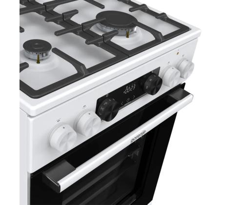 Gorenje, 70 L, laius 50 cm, valge - Gaasipliit elektriahjuga