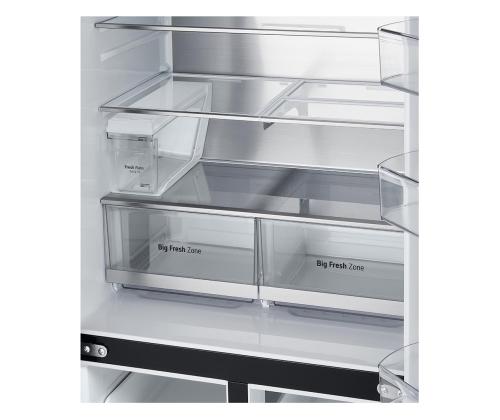 LG, NoFrost, Instaview, 508 L, kõrgus 179 cm, must - SBS-Külmk