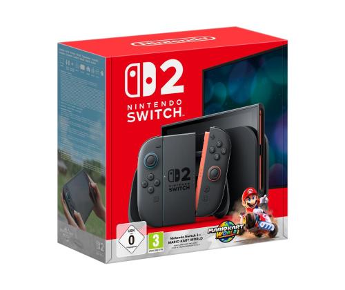 Nintendo Switch 2 + Mario Kart World, must - Mängukonsooli komplekt