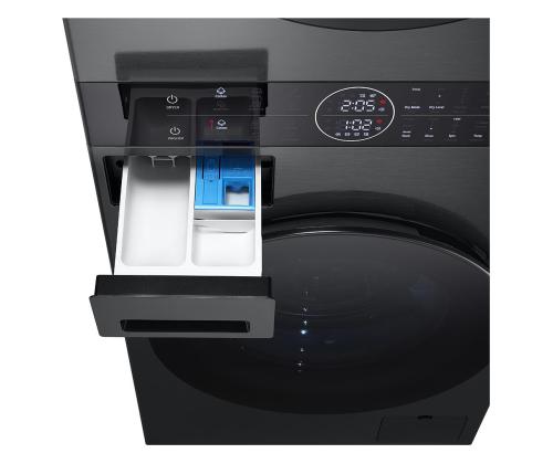 LG, 12 kg + 10 kg, sügavus 66 cm, 1400 p/min, must - Pesumasin + Pesukuivati