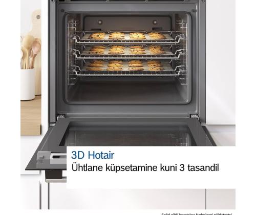Bosch, Seeria 6, pürolüütiline puhastus, 71 L, must - Integreeritav ahi
