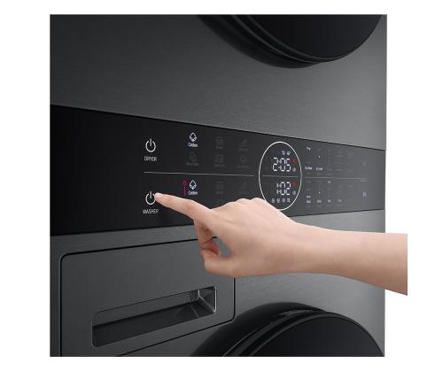 LG, 12 kg + 10 kg, sügavus 66 cm, 1400 p/min, must - Pesumasin + Pesukuivati