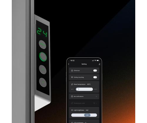 Aeno Premium Eco Smart Quadro, 500 W, valge - Kütteseade seinale