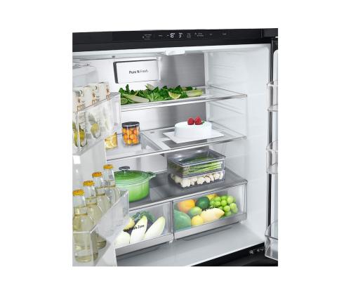 LG, NoFrost, Instaview, 508 L, kõrgus 179 cm, must - SBS-Külmk