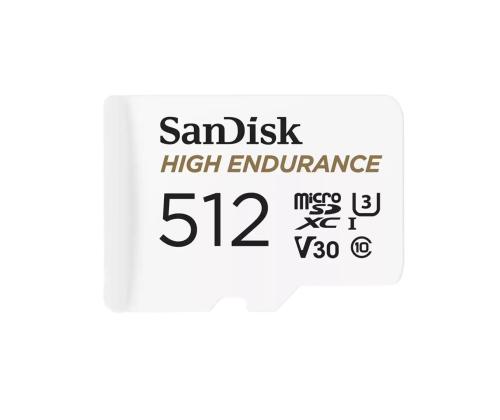 SanDisk High Endurance, MicroSDXC, 512 GB, valge - Mälukaart