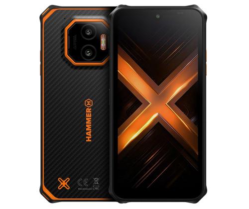 HAMMER Energy X2 5G, 8GB, 256GB, must/oranž - Nutitelefon