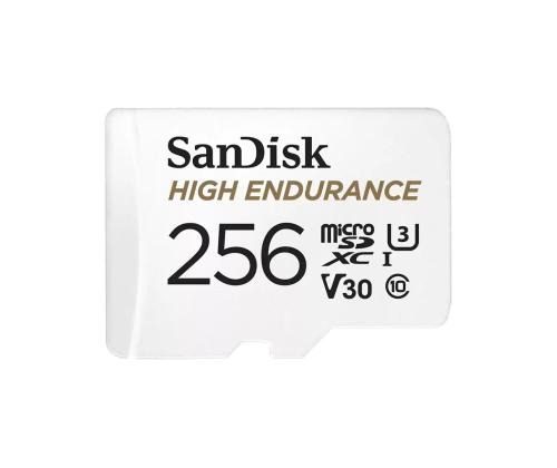 SanDisk High Endurance, MicroSDXC, 256 GB, valge - Mälukaart