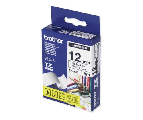 Lint must kiri valgel taustal 8m x 12mm, Brother