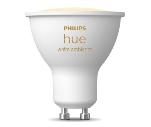 Philips Hue White Ambiance, GU10, valge - Nutivalgusti