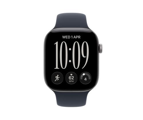 Apple Watch 12, 42 mm, GPS, alumiinium, sport band, S/M, tumehall / tumesinine - Nutikell
