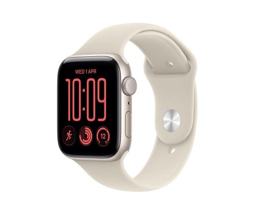 Apple Watch SE 3, 44 mm, GPS, sport band, M/L, beež alumiinium / beež - Nutikell