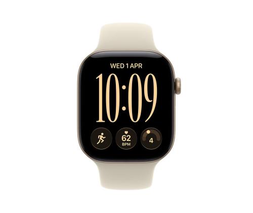 Apple Watch 12, 46 mm, GPS, alumiinium, sport band, S/M, kuldne / beež - Nutikell