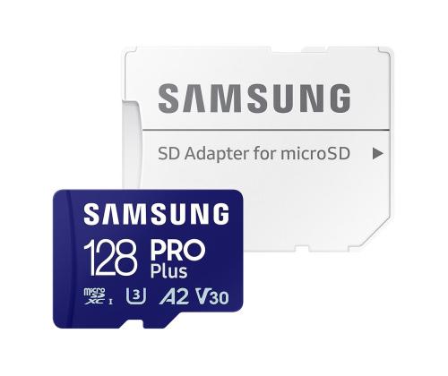 Samsung PRO Plus, 2023, microSDXC, 128 GB, sinine - Mälukaart ja adapter