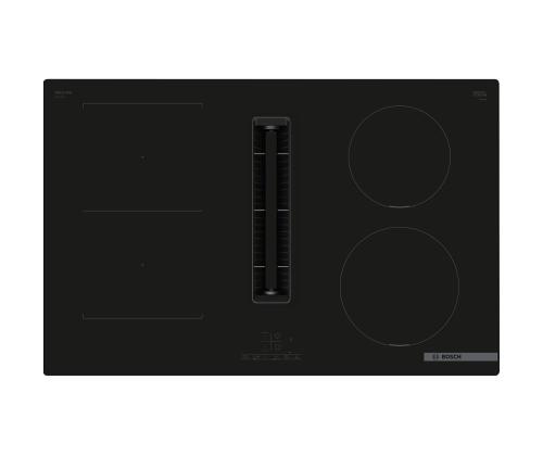 Bosch, Seeria 4, laius 80 cm, raamita, must - Integreeritav induktsioonpliidiplaat õhupuhastiga