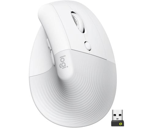Logitech Lift Vertical Ergonomic Mouse, vaikne, valge - Juhtmevaba optiline hiir