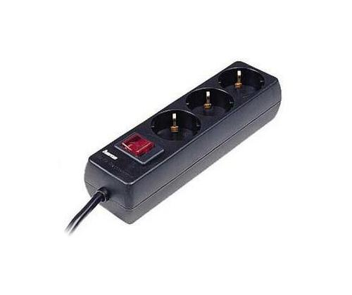 Hama Power Strip, 1,4 m, 3 pesa, must - Pikendusjuhe