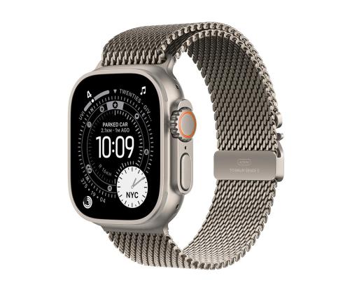 Apple Watch Ultra 3, 49 mm, Titanium Milanese Loop, Medium, titaan - Nutikell