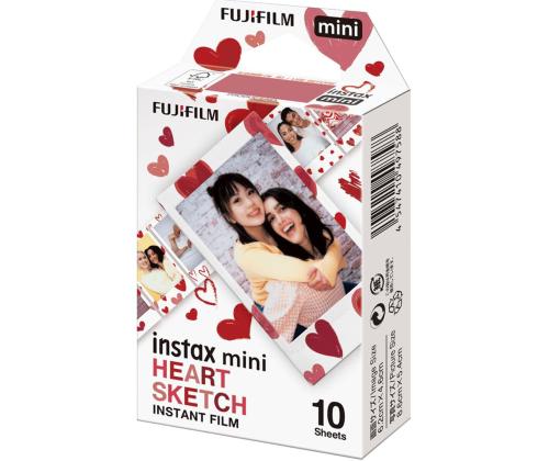 Fujifilm Instax Mini Heart Sketch, 10 tk - Fotopaber