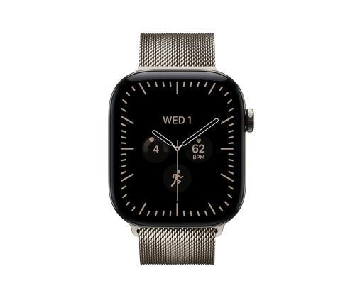 Apple Watch 12, 42 mm, GPS+5G, titaan, Natural Milanese Loop, titaan - Nutikell