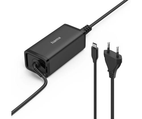 Hama Universal USB-C Notebook Power Adapter, GaN, USB-C, PD  5-20V/100W, must - Laadija