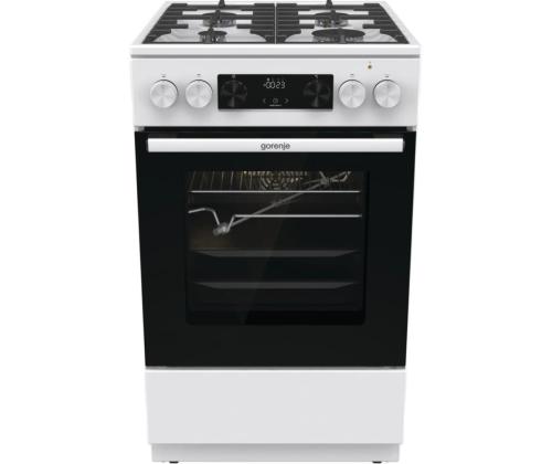 Gorenje, 70 L, laius 50 cm, valge - Gaasipliit elektriahjuga