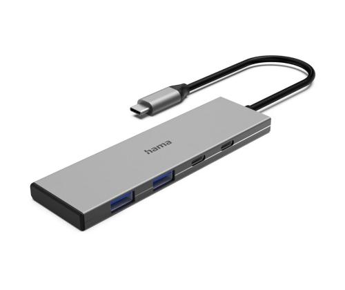 Hama USB-C Hub, 2x USB-C, 2x USB-A 3.2 Gen 2, hall - USB jagaja
