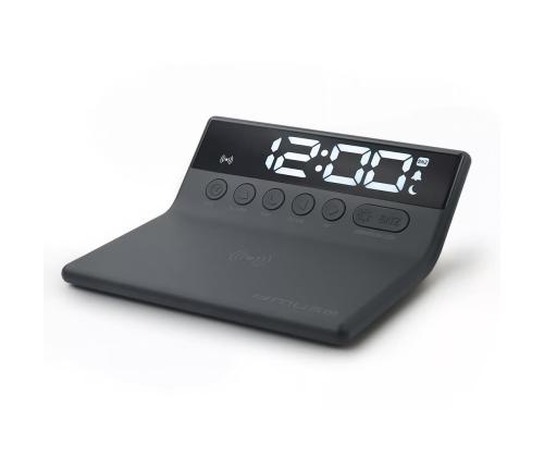 Muse M-168 WI, must - Juhtmevaba laadija äratuskellaga