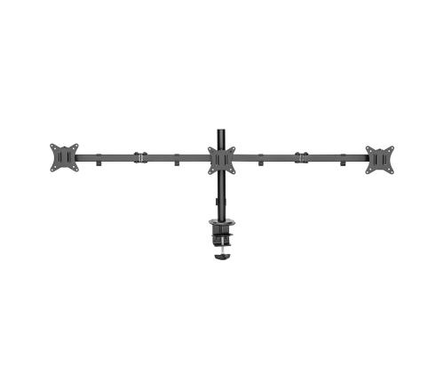 Deltaco Triple Desk Mount, 13-27'', must - Monitori statiiv