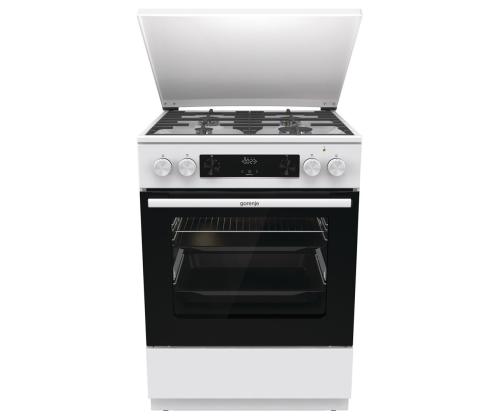 Gorenje, 71 L, laius 60 cm, valge - Gaasipliit elektriahjuga