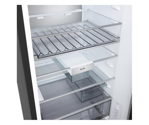 LG, Total No Frost, 375 L, kõrgus 203 cm, must teras - Külmik