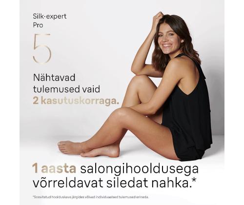 Braun Silk-expert Pro 5, valge/kuldne - IPL Fotoepilaator