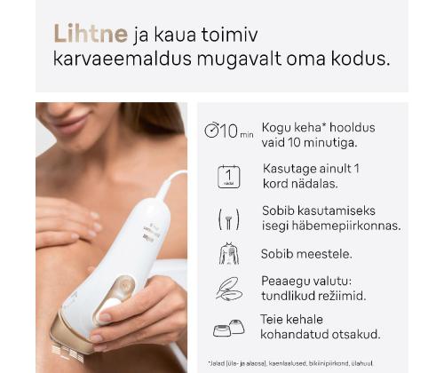 Braun Silk-expert Pro 5, valge/kuldne - IPL Fotoepilaator