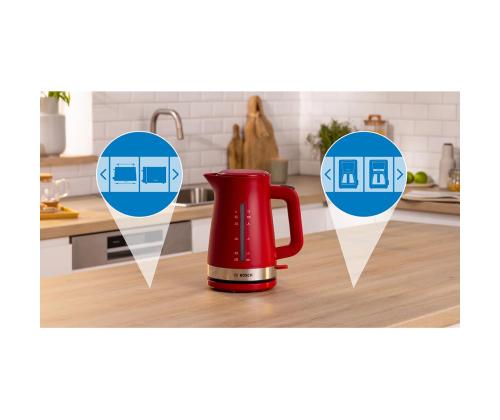 Bosch MyMoment, 2400 W, 1.7 L, punane - Veekeetja
