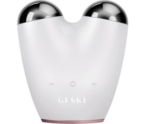 Geske SmartAppGuided, 6-ühes, valge/roosa - Mikrovooluga näo tõstmise seade