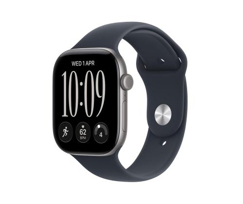 Apple Watch 12, 42 mm, GPS, alumiinium, sport band, S/M, tumehall / tumesinine - Nutikell